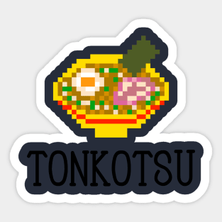 TONKOTSU×Ramen pixel art Sticker